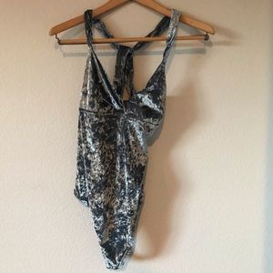 Aerie crushed velvet bodysuit